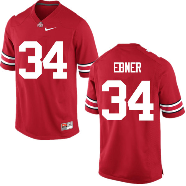 Ohio State Buckeyes #34 Nate Ebner College Football Jerseys Game-Red